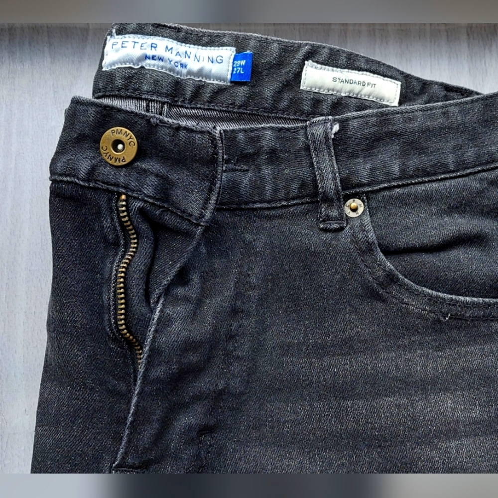Peter Manning 29x27 Black Standard Fit Jeans